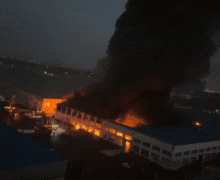 衢新区一企业仓库发生火情